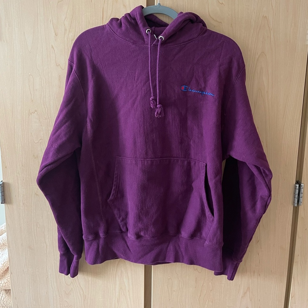 purple champion hoodie